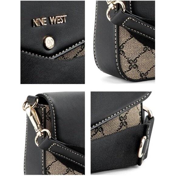 Peaches Flap Crossbody Bag Cotton Blend Lining Card Case Adjustable Strap - Picture 6 of 6